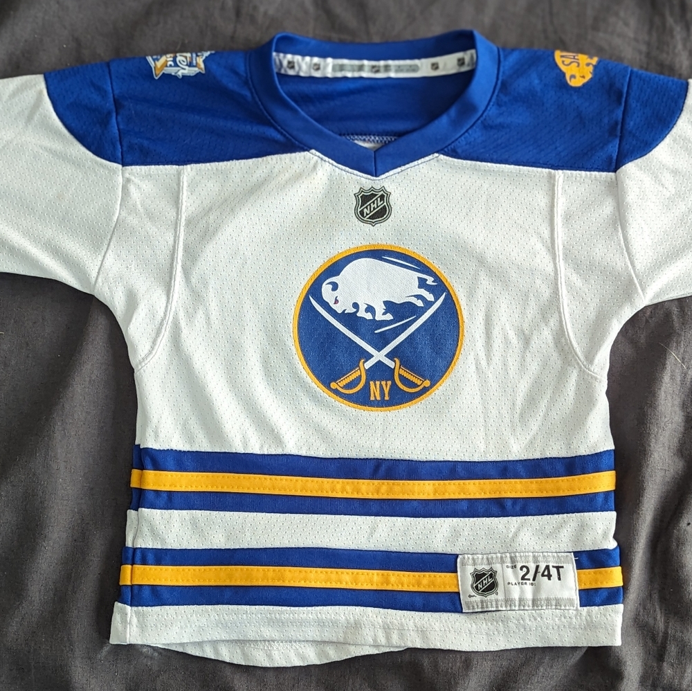 Jack Eichel Buffalo Sabres #15 White Kids Away Player Jersey Size 2T/4T